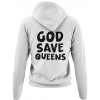 5665 Unisex White Hoddie God Save Queens