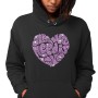5667 Unisex Black Hoddie All You Need is Love Rhinestuds