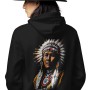 2746 Unisex Black Hoddie Apache Vision