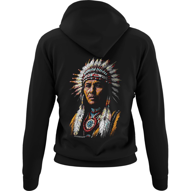 2746 Unisex Black Hoddie Apache Vision