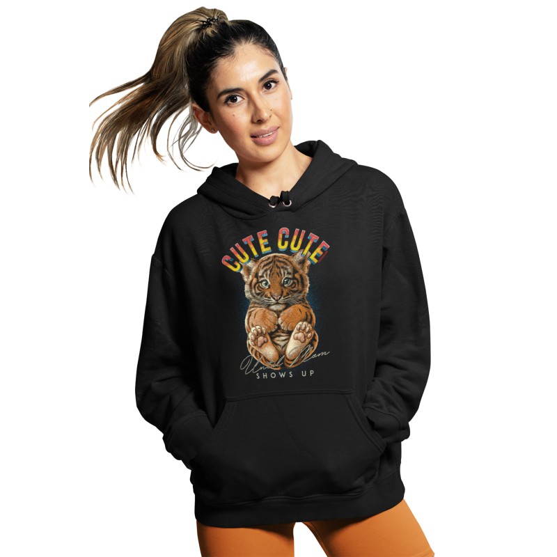 1120 Unisex Black Hoddie Moderaw So Cute