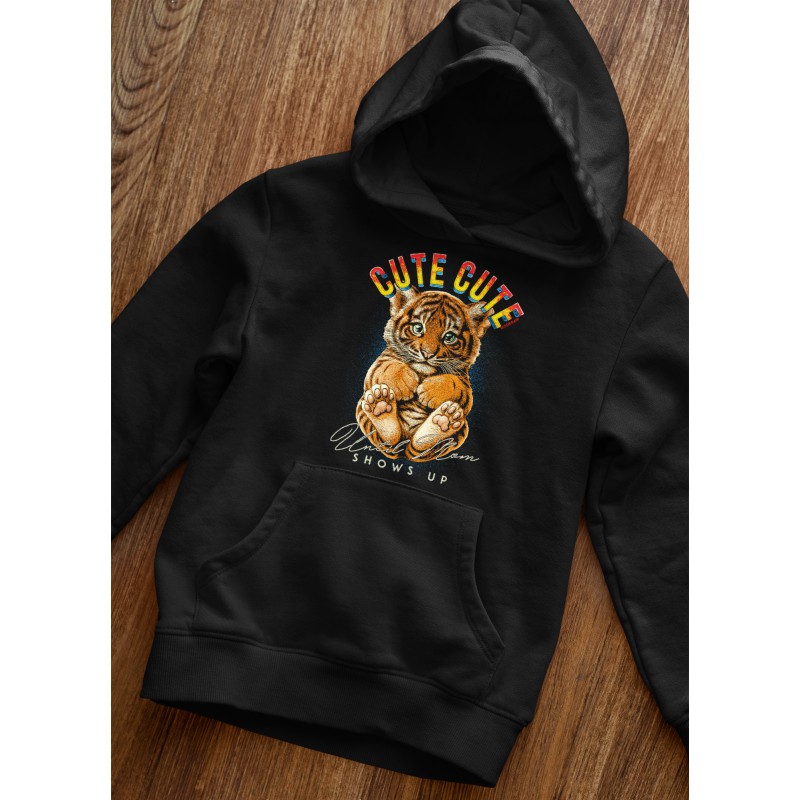 1120 Unisex Black Hoddie Moderaw So Cute