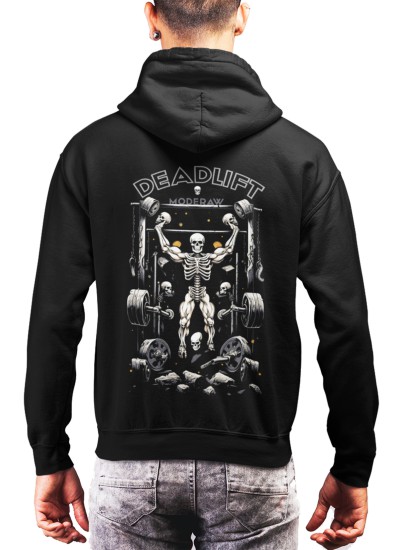 1560 Unisex Black Hoddie  Moderaw Deadlift