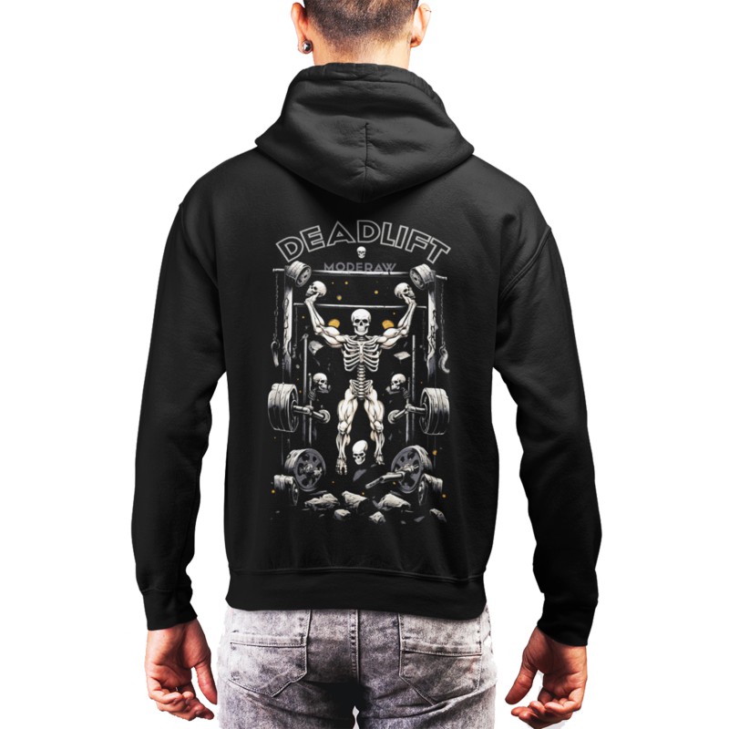 1560 Unisex Black Hoddie  Moderaw Deadlift