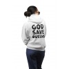 5665 Unisex White Hoddie God Save Queens