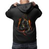 1123 Unisex Black Hoddie Knockout Vintage