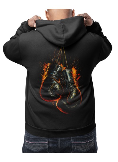 1123 Unisex Black Hoddie Knockout Vintage