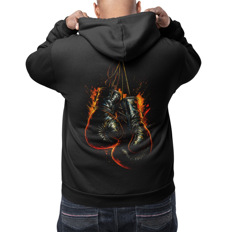 1123 Unisex Black Hoddie Knockout Vintage