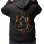 1123 Unisex Black Hoddie Knockout Vintage