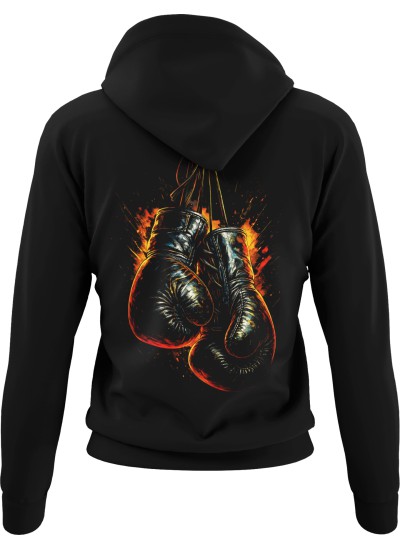 1123 Unisex Black Hoddie Knockout Vintage