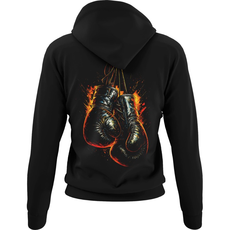 1123 Unisex Black Hoddie Knockout Vintage