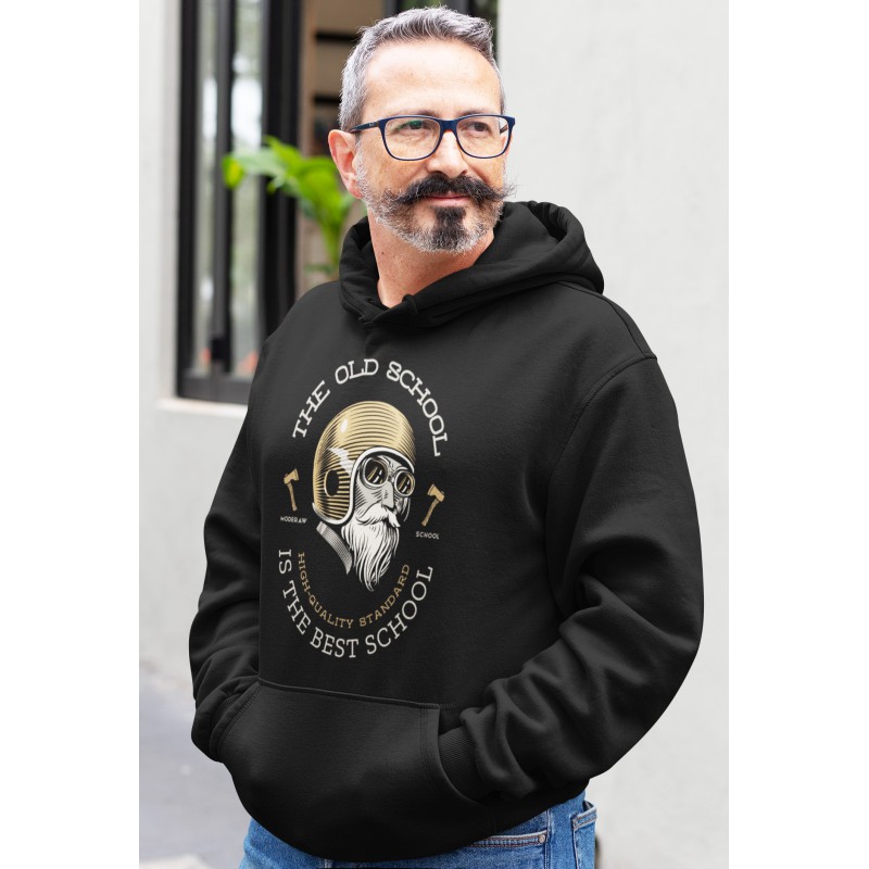 1570 Unisex Black Hoddie Moderaw The Old School