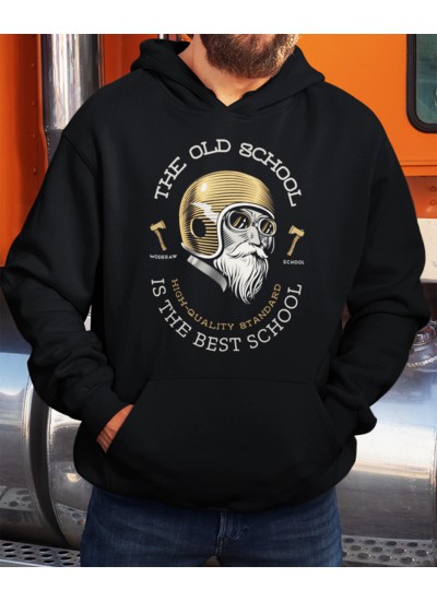 1570 Unisex Black Hoddie Moderaw The Old School