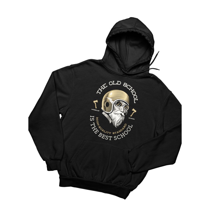 1570 Unisex Black Hoddie Moderaw The Old School