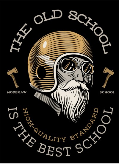 1570 Unisex Black Hoddie Moderaw The Old School