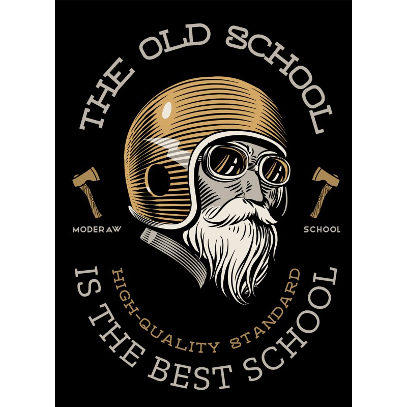 1570 Unisex Black Hoddie Moderaw The Old School