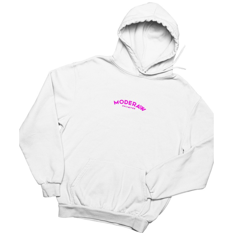 1121 Unisex White Hoddie Moderaw Candyland
