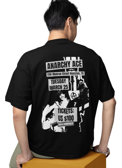 00888  Anarchy Ace  Moderaw  Organic Oversized T-shirt  