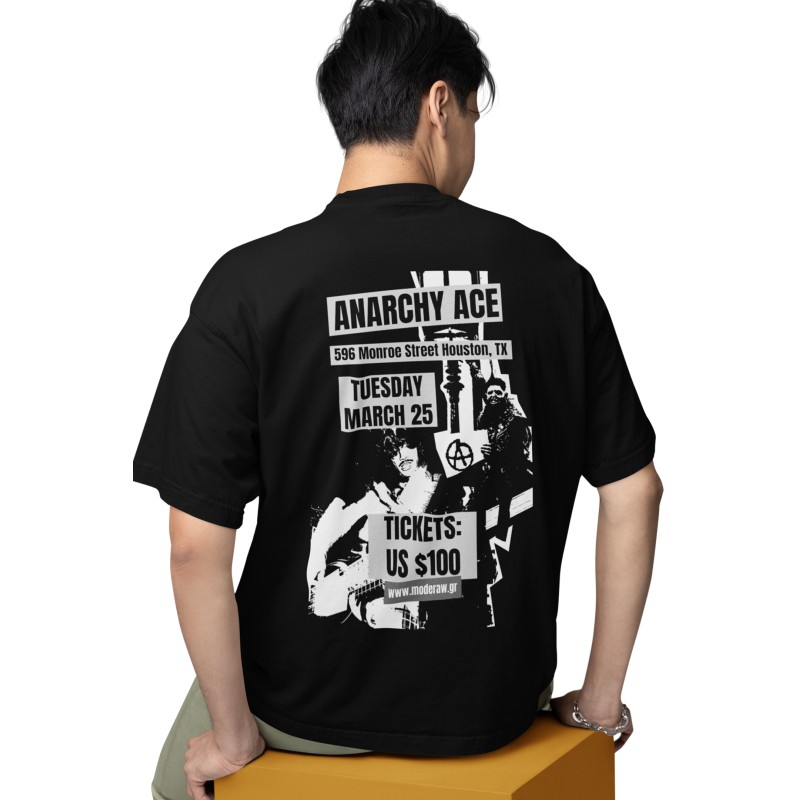 00888  Anarchy Ace  Moderaw  Organic Oversized T-shirt  