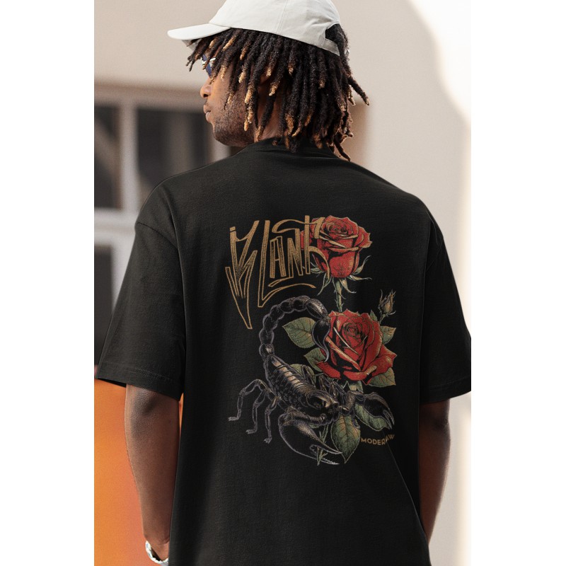00879  Scorpion Blanc  Moderaw  Organic Oversized T-shirt  