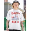 789 Anarchy In The Uk White Organic Oversized Moderaw T-shirt, μεταλλικά στοιχεία