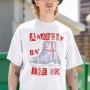 789 Anarchy In The Uk White Organic Oversized Moderaw T-shirt, μεταλλικά στοιχεία