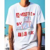 789 Anarchy In The Uk White Organic Oversized Moderaw T-shirt, μεταλλικά στοιχεία