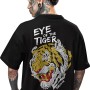 721 Moderaw Eye Of The Tiger Organic Oversized T-shirt, Μεταλλικά στοιχεία  