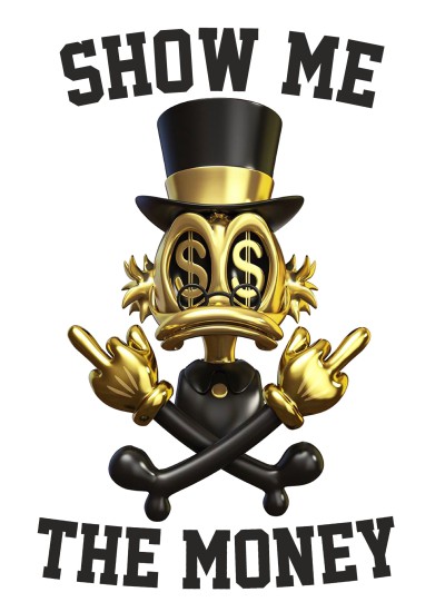 9988 Show Me The Money Moderaw Organic Oversized T-shirt  