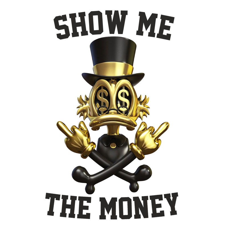 9988 Show Me The Money Moderaw Organic Oversized T-shirt  