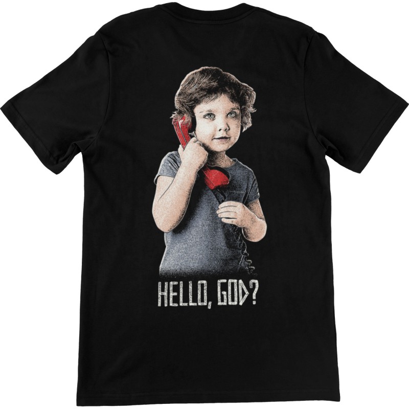 01008  Hello God Unisex T-shirt  Moderaw  