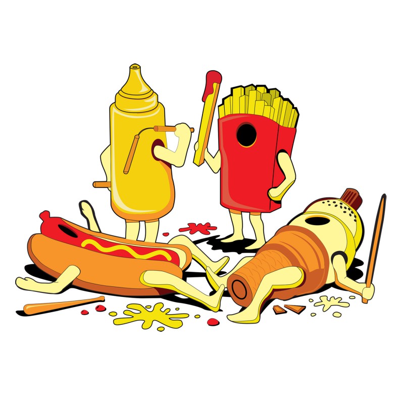 01006  Junk Food Unisex T-shirt  Moderaw  