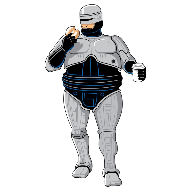 0999  Robo Donut  Unisex T-shirt  Moderaw  