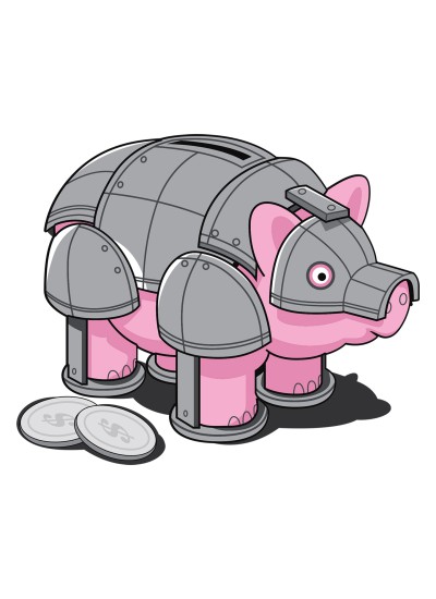 7886 Robo Pig Unisex T-shirt  Moderaw  