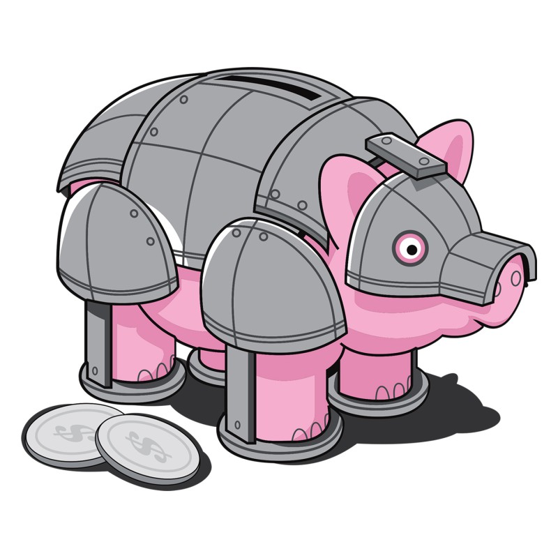 7886 Robo Pig Unisex T-shirt  Moderaw  