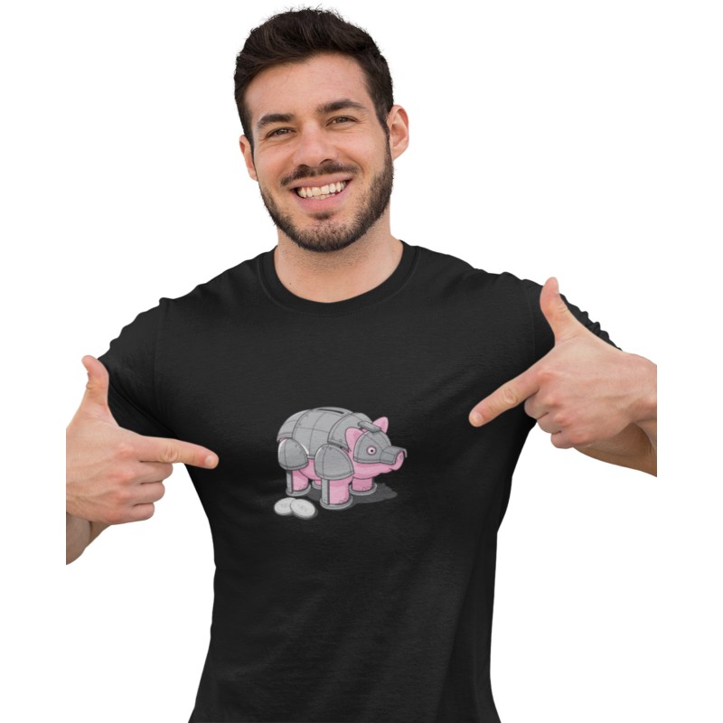 7886 Robo Pig Unisex T-shirt  Moderaw  