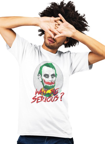 9889  White Moderaw T-shirt  Why So Serious