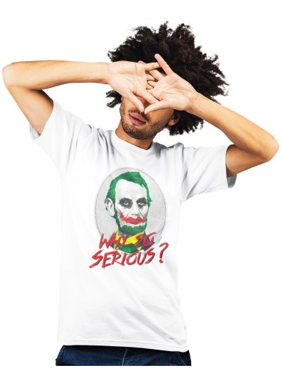 9889  White Moderaw T-shirt  Why So Serious