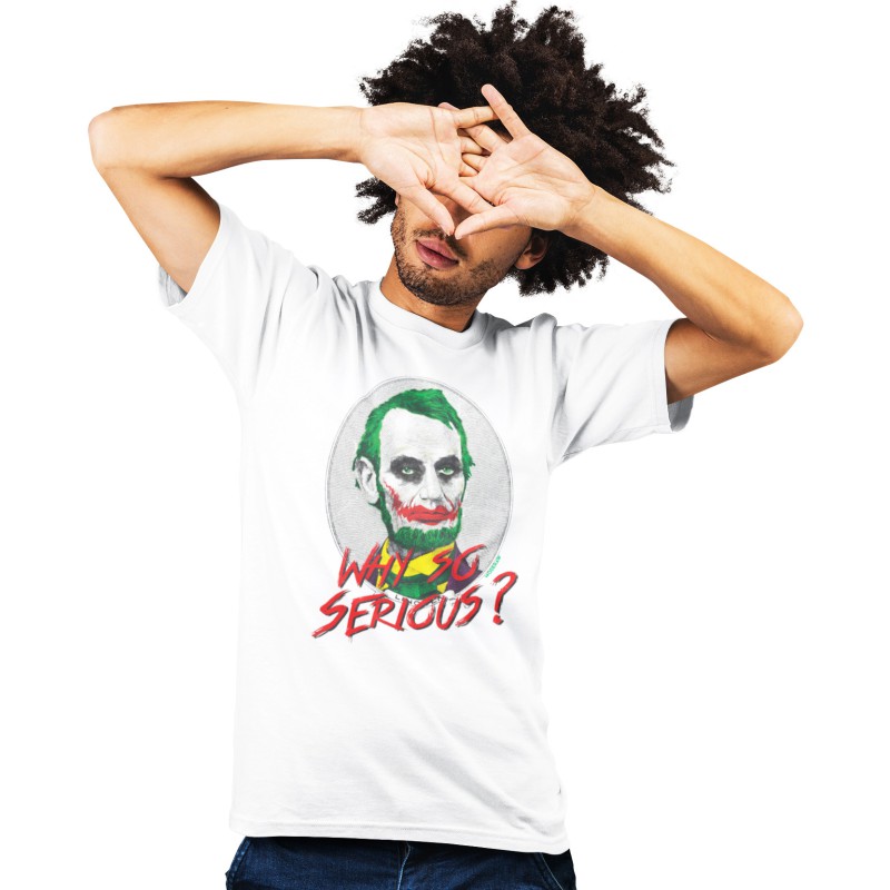9889  White Moderaw T-shirt  Why So Serious