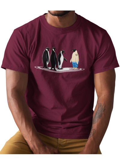 7882 Burgundy T-shirt  Moderaw  Born To Fly