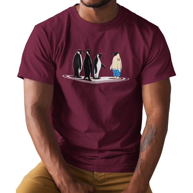 7882 Burgundy T-shirt  Moderaw  Born To Fly