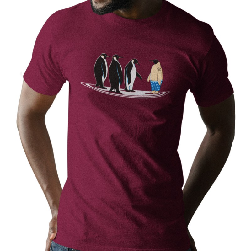 7882 Burgundy T-shirt  Moderaw  Born To Fly