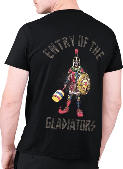 9885  White Moderaw T-shirt  Entry Of The Gladiators