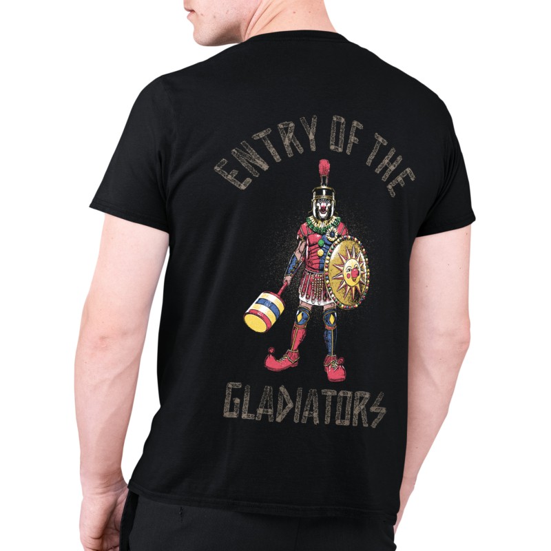 9885  White Moderaw T-shirt  Entry Of The Gladiators