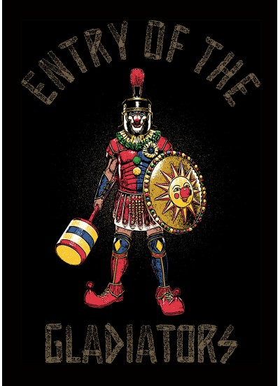 9885  White Moderaw T-shirt  Entry Of The Gladiators