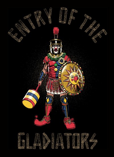 9885  White Moderaw T-shirt  Entry Of The Gladiators