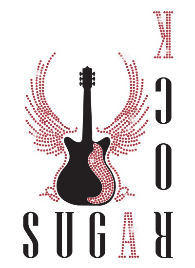 9881 Unisex White T-shirt Rock Sugar Rhinestuds