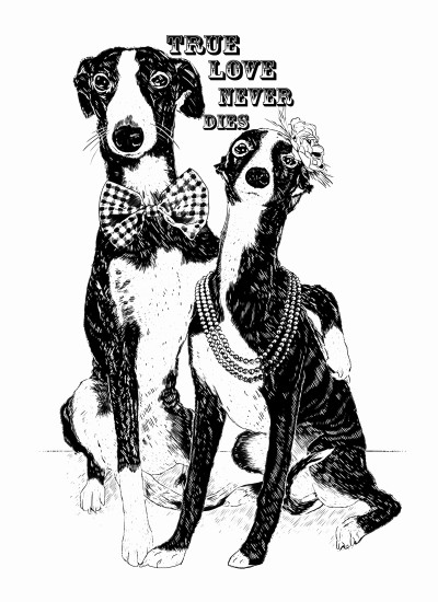 07543 True Love Never Dies White T-shirt  Moderaw  