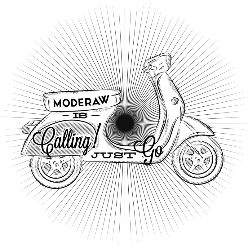 07544 Vespa Calling T-shirt  Moderaw  