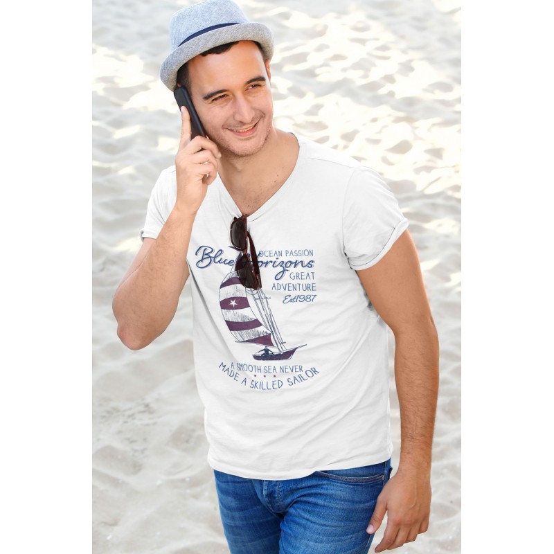 77542 Blue Horizones Unisex T-shirt  Moderaw  